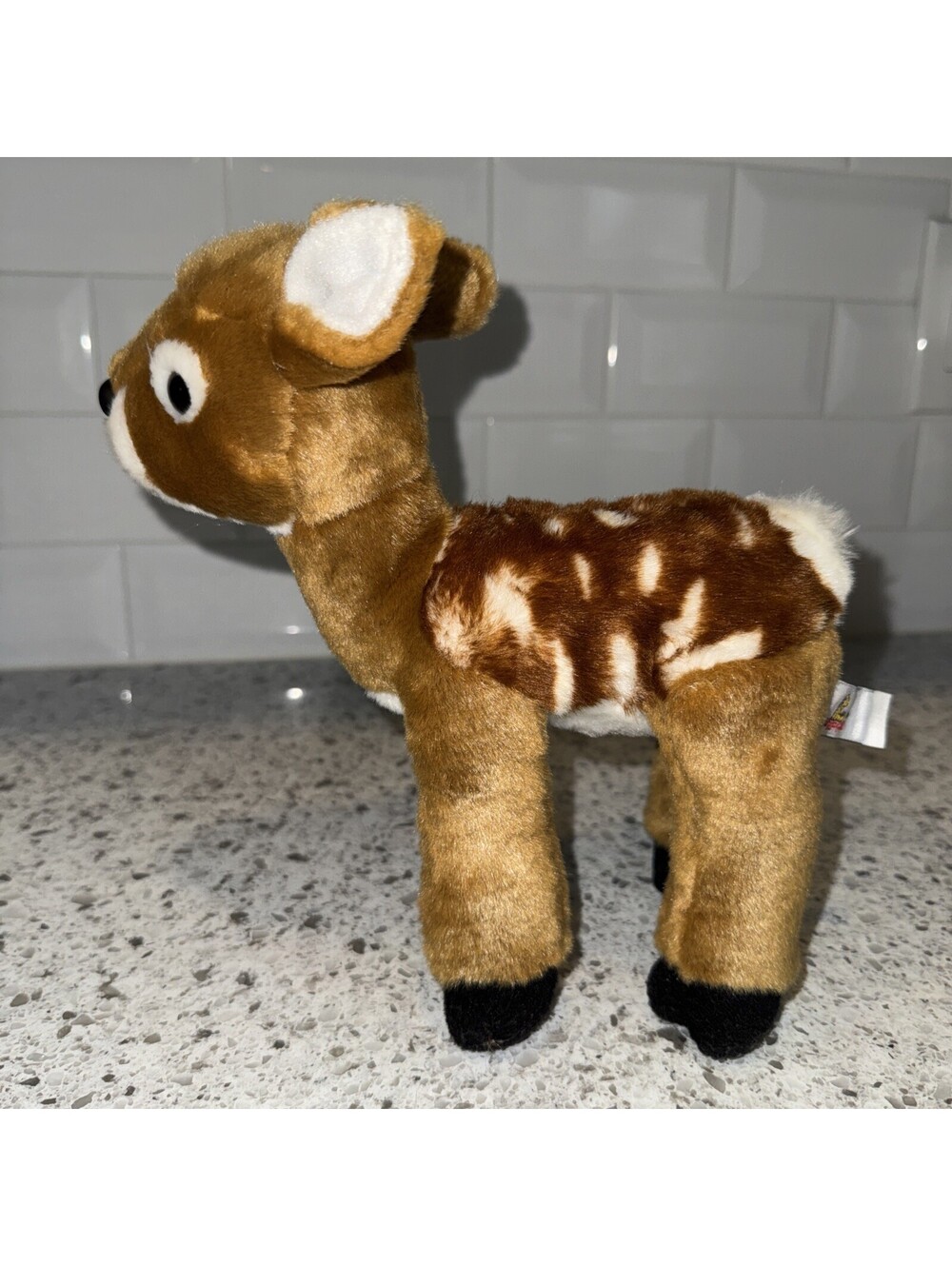 Unipak Deer Plush Stuffed Animal Realistic Fawn Brown White Spotted Standing 8"